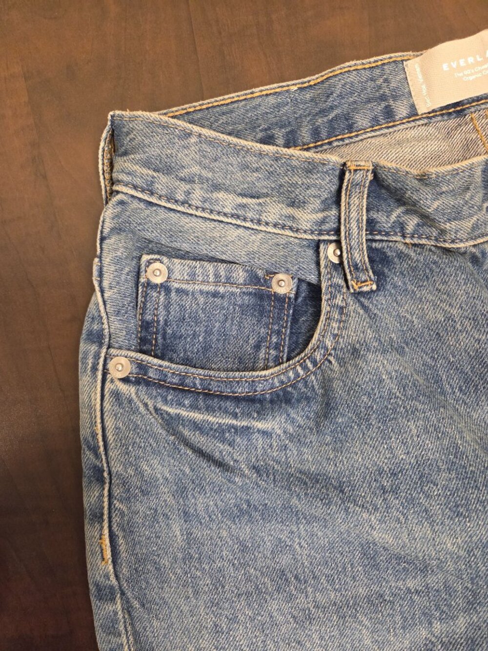 NWT Everlane: The 90's Cheeky Jeans, High-rise, Size 27 Regular, Blue - Picture 8 of 16